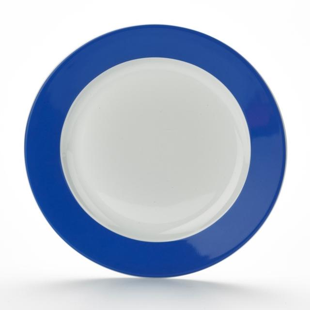 Bord m/brede rand Colour$ Blauw 240mm