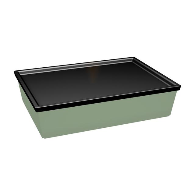 Foodbox-deksel rechthoekig TPE zwart
