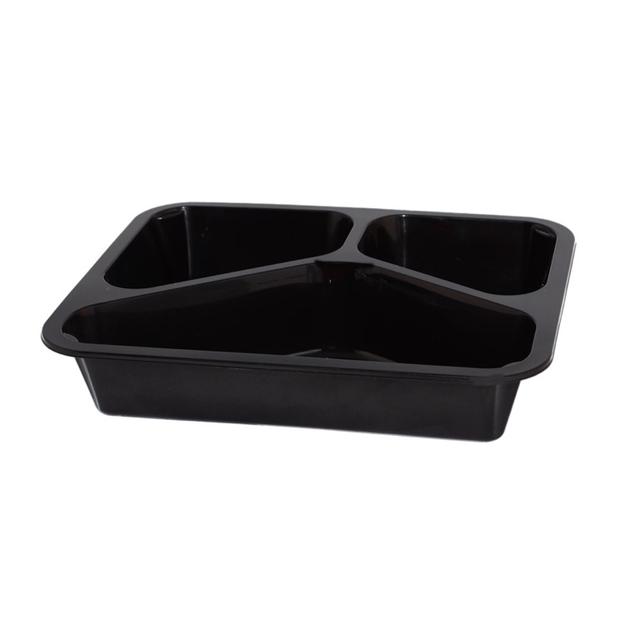 Menuschaal 3-vaks C-Pet B-164 zwart 1070cc/420st