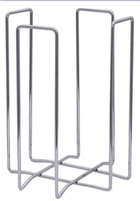 Servettenstandaard vierkant verchroomd