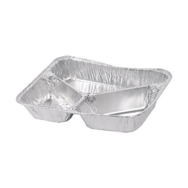 Schaal menu 3-vak hoog aluminium 990ml  doos 500