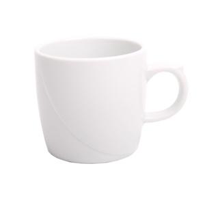 Bouillonmok met vlakke bodem wit uni 300cc