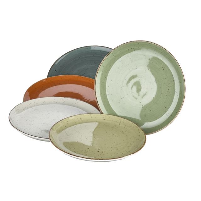 Bord Rustic Mix 5 kleuren 230mm