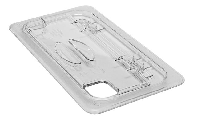 Cambro Deksel met lepeluitsparing, greep en scharnierdeksel 1/2 GN - Clear