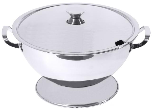 Soepterrine zonder deksel op voet RVS 18/10 2,50L