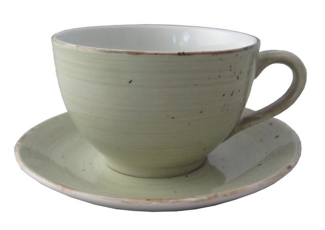 Kop cappuccino Rustic lichtgroen 300cc