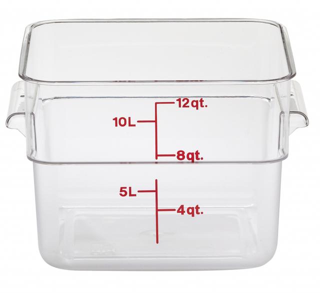 Cambro Voorraadbus zonder deksel vierkant - 11.4 Ltr - Clear