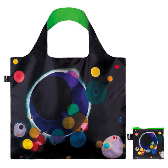 LOQI Bag Large - Several Circles Neon Green gerecycled