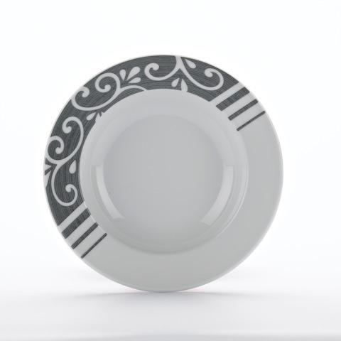 Bord diep XL grijze krul 230mm